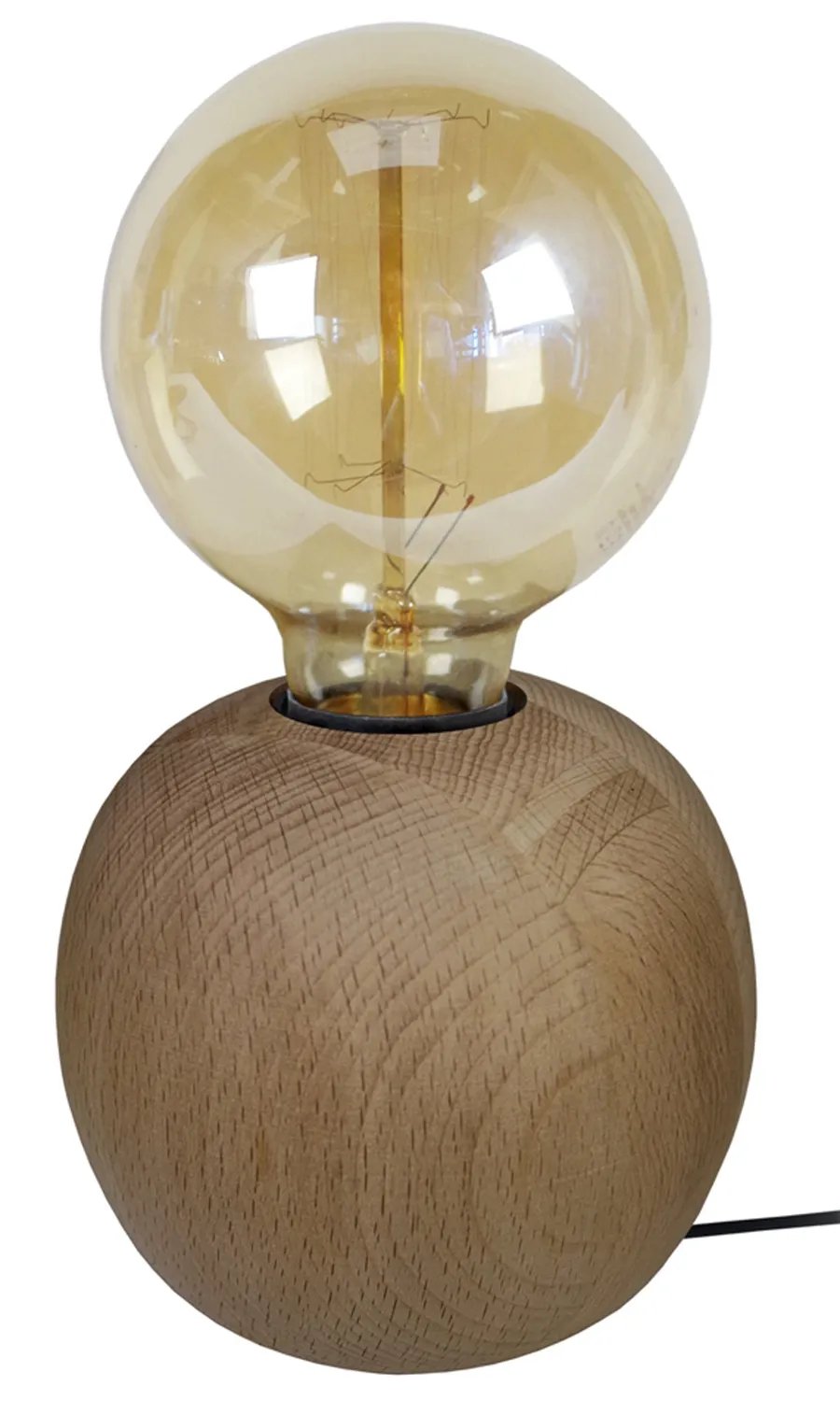 Tosel Bois Boule lampada tavolo naturale E27