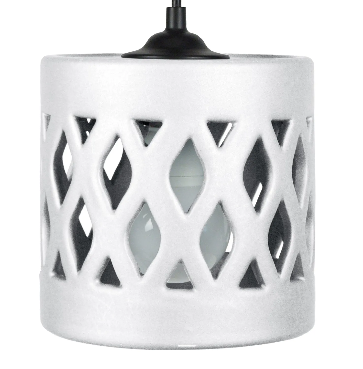 Tosel Covo sospensione ceramica bianca E27