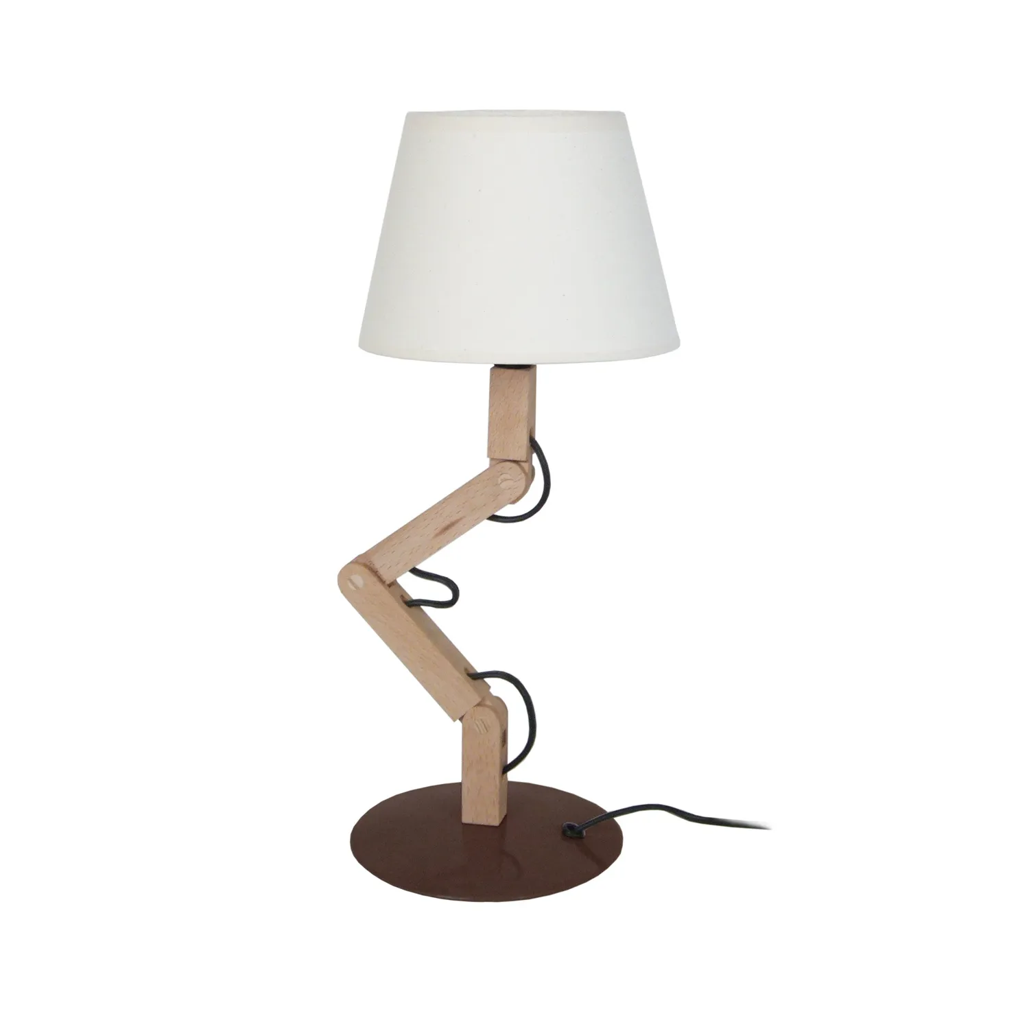 Tosel Geri Lampada da Tavolo 16x44 cm Naturale E14
