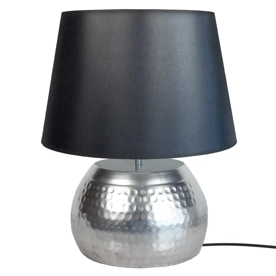 Tosel Calcuta Lampada da Tavolo 40x47cm Cromo Bianco