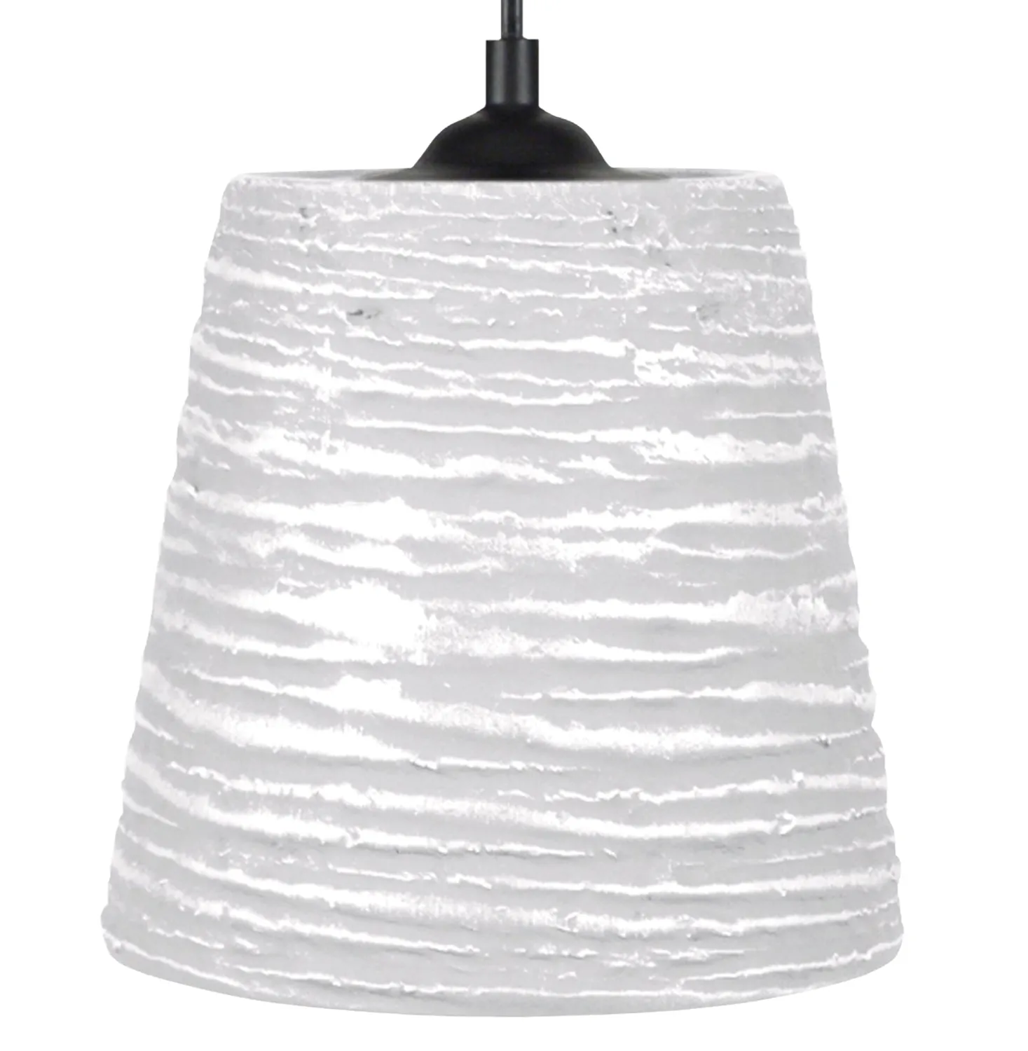 Tosel Lamas sospensione ceramica bianca conica E27