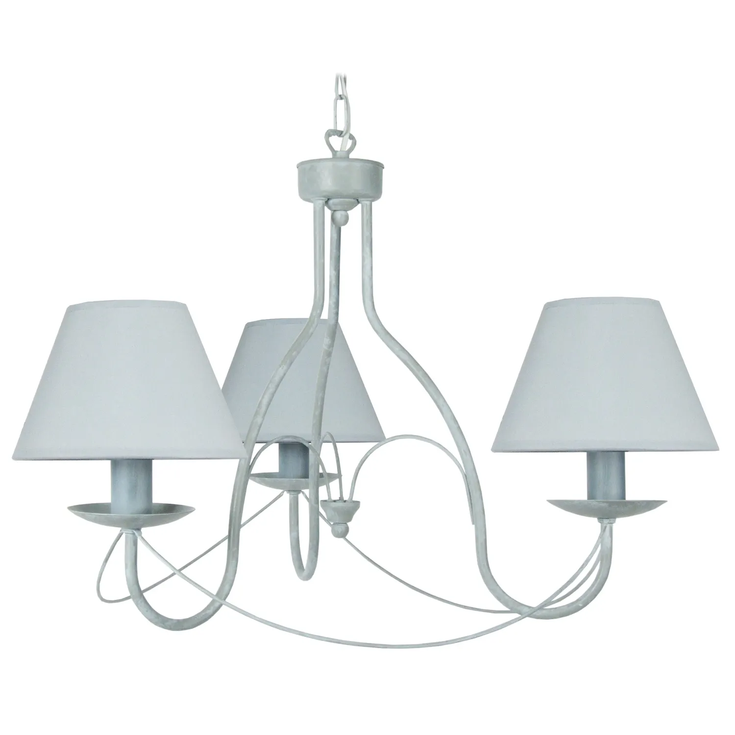 Tosel PROVENÇALE lampadario 3 luci grigio 62 cm