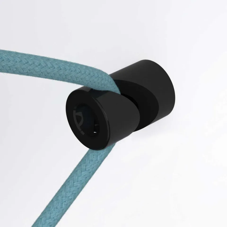 Creative Cables Gancio Soffitto Parete a V Nero Cavo 8mm