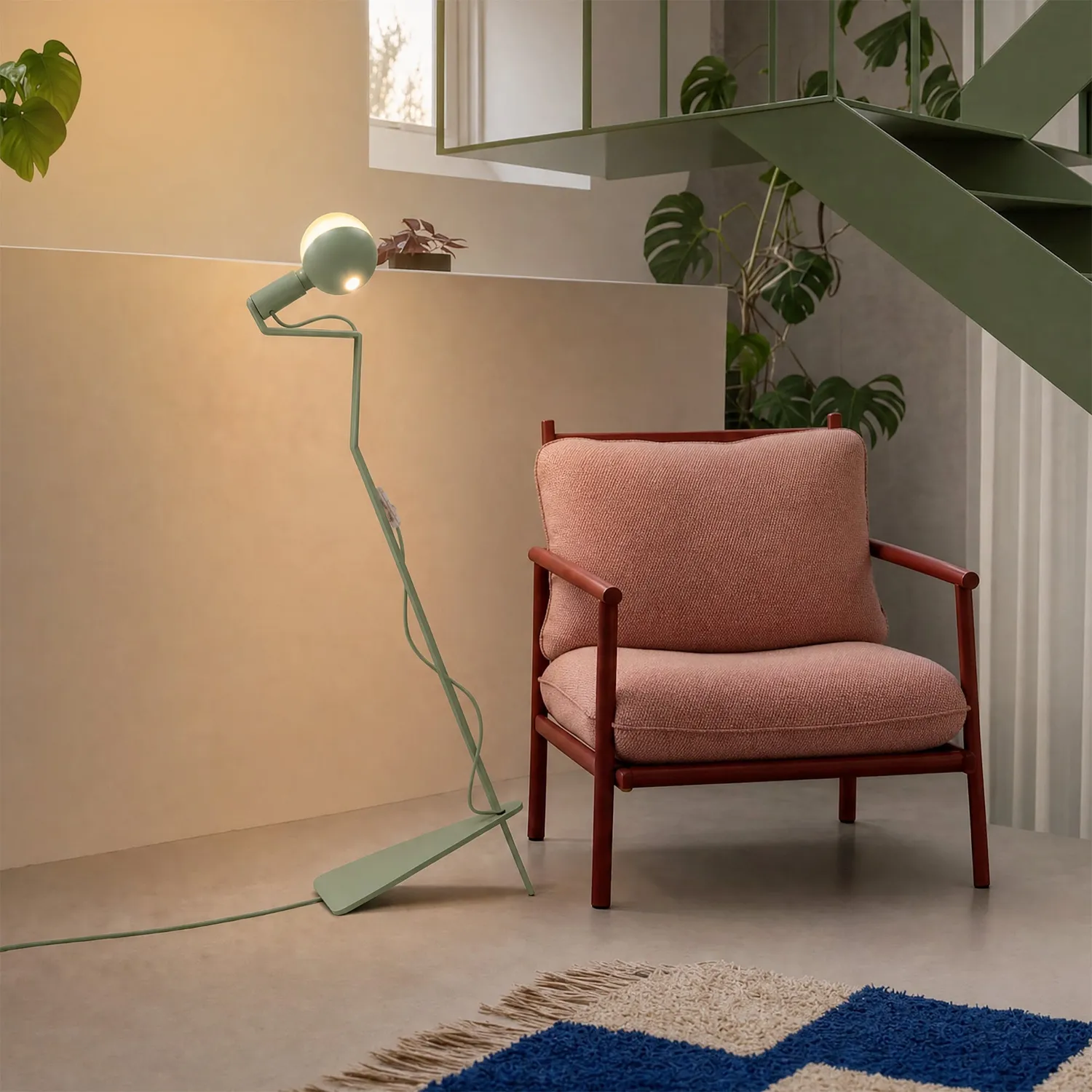 Creative Cables Mario Talia piantana verde E27 LED