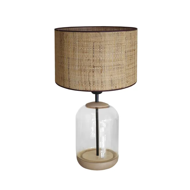Tosel Svalbard Small lampada tavolo 25x41 vetro legno