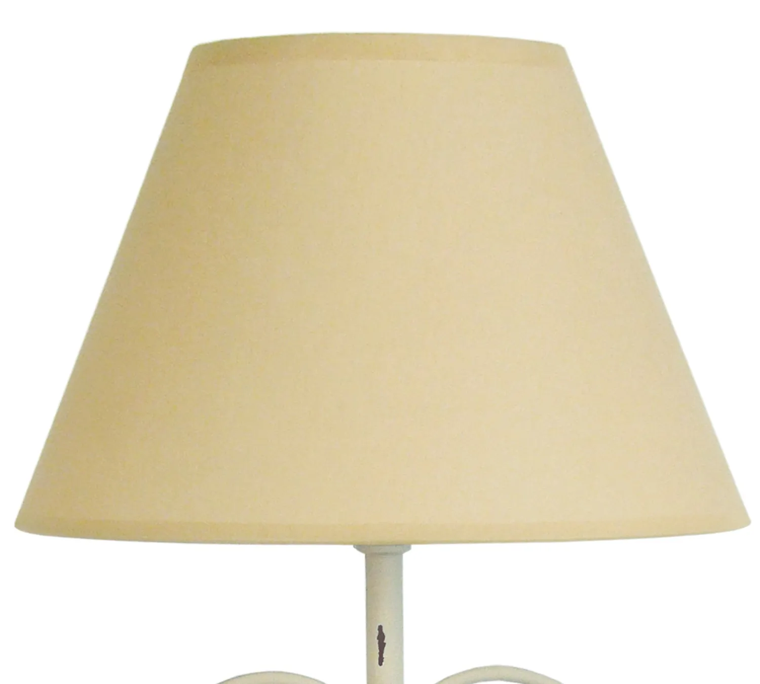 Tosel Belcastel lampada comodino metallo bianca ecrù