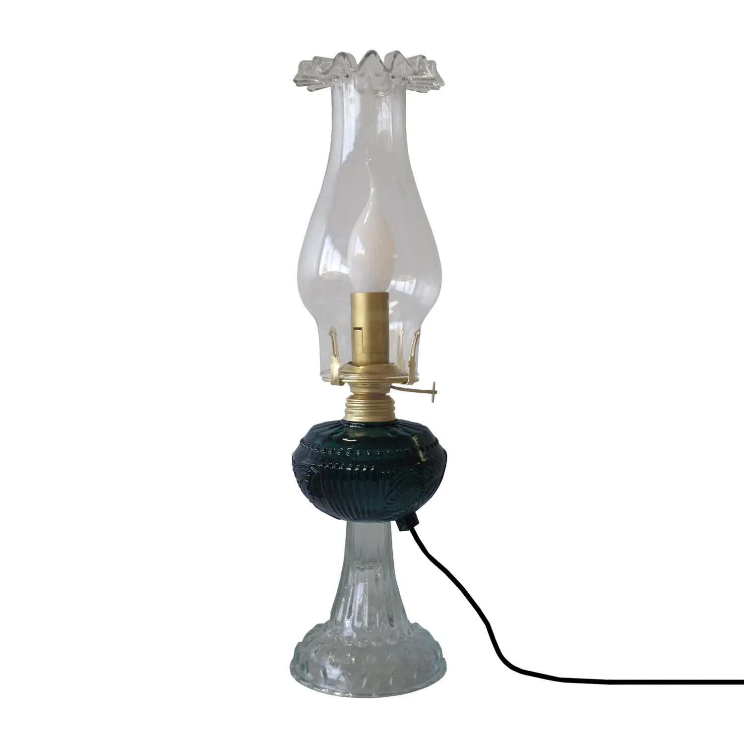 Tosel Varosha lampada comodino 42 cm vetro trasparente E14