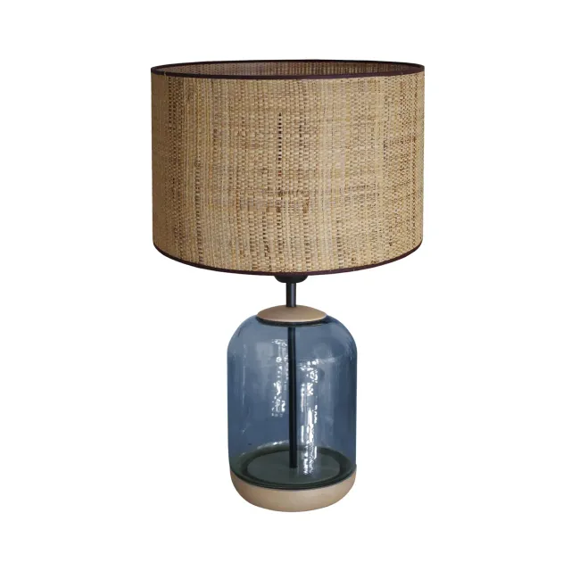 Tosel Svalbard Medium lampada tavolo vetro trasparente 50 cm