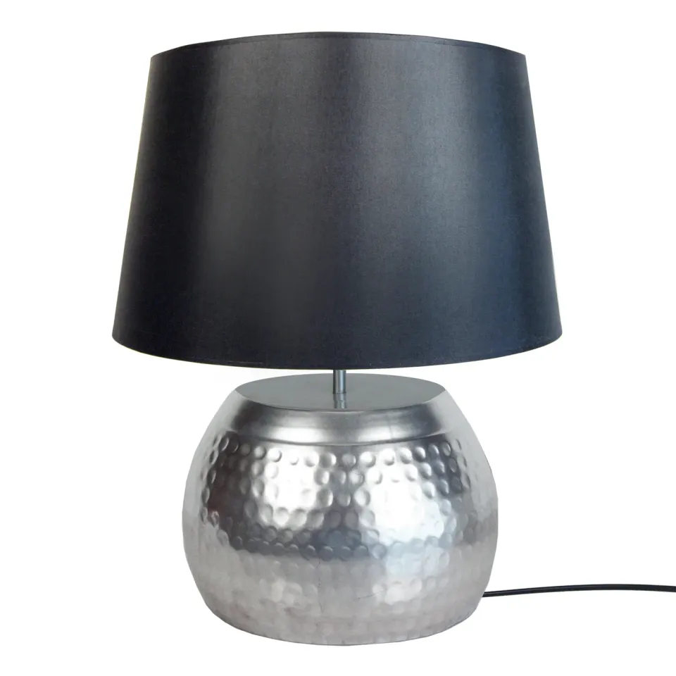 Tosel Mumbai lampada tavolo cromo ecrù 50x60 sfera
