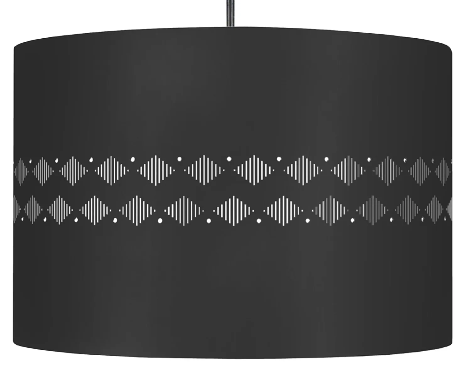 Tosel Ikat Diamantes Lignes sospensione cilindrica 30x100 cm