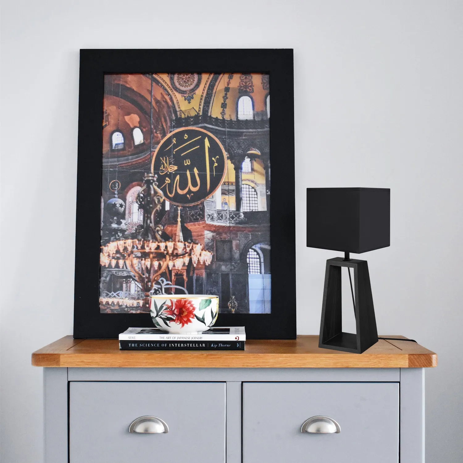 Tosel Mikelli Triangolo lampada tavolo 22x49cm nera