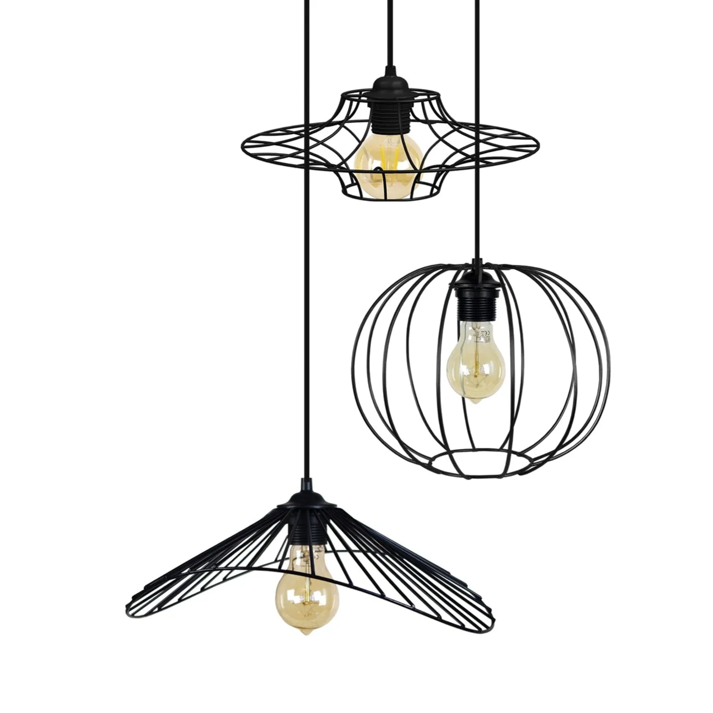 Tosel Asolo Lady Ufo lampadario 45 cm bianco metallo