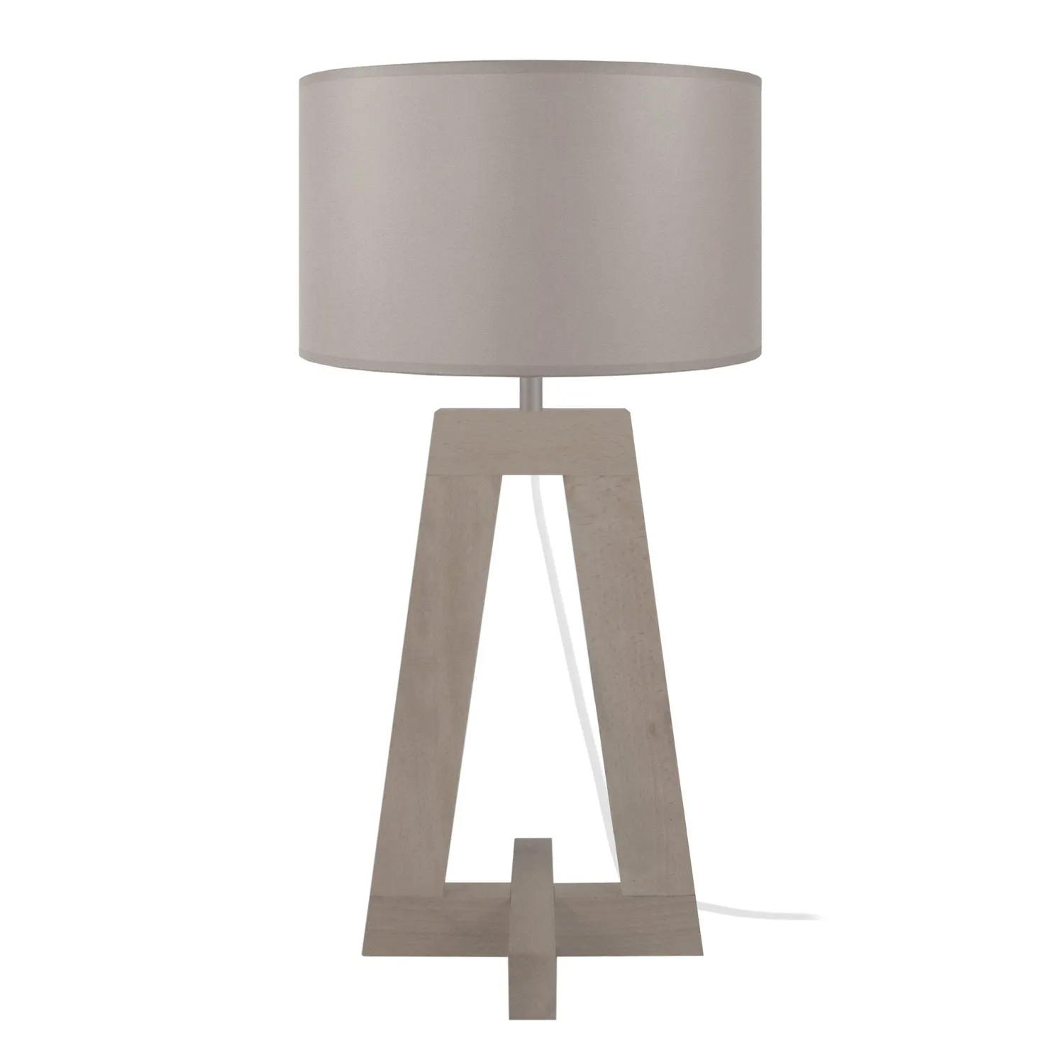 Tosel Vili A lampada da tavolo naturale ecrù legno 25x54 cm