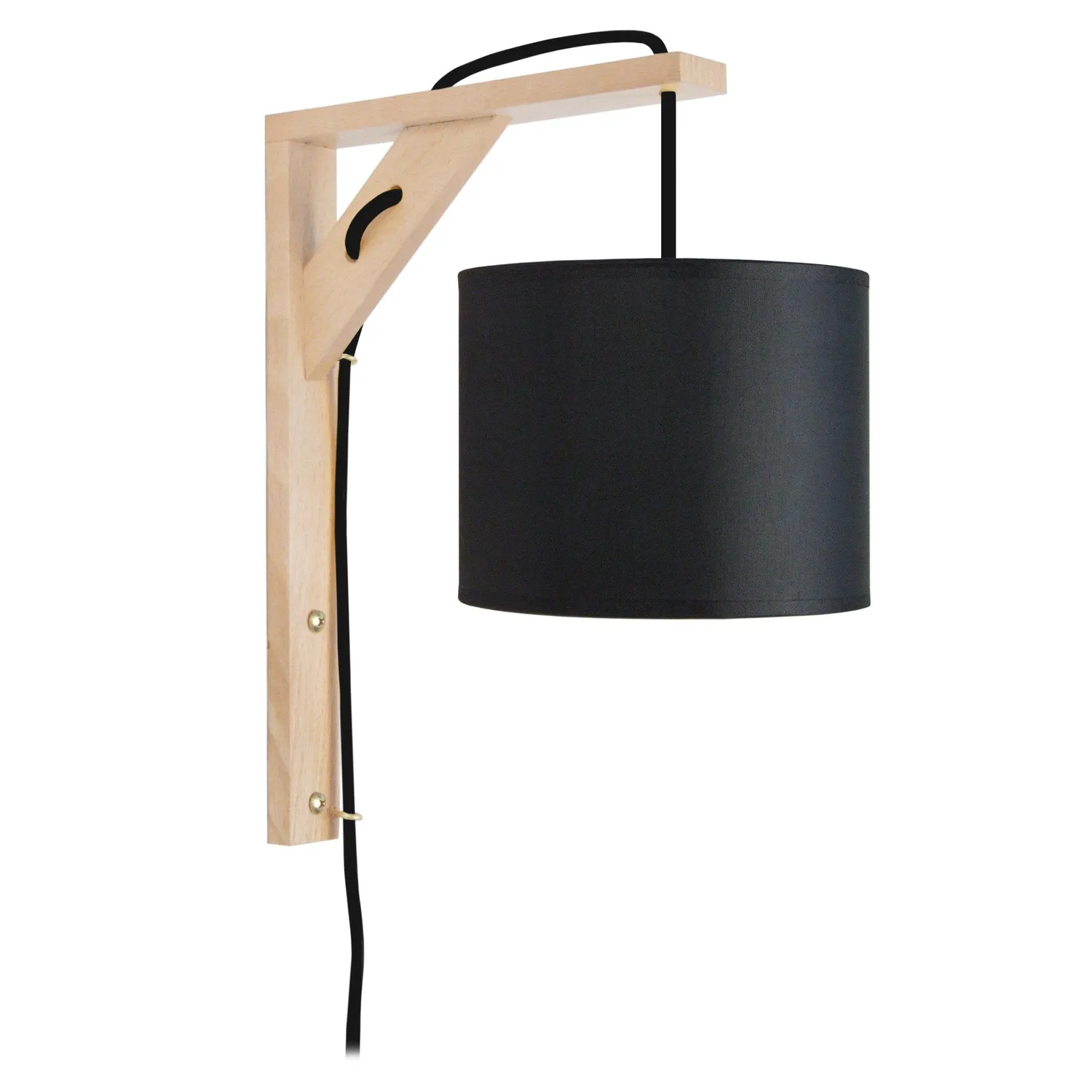 Tosel Équerre applique legno naturale ecrù 30cm
