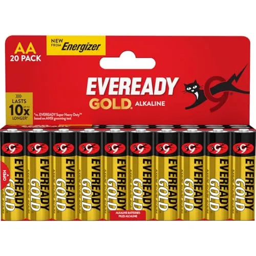Eveready Gold batterie AA 20 pezzi alcaline 1,5V