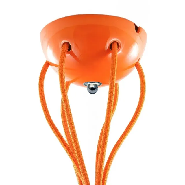 Creative Cables Rosone Soffitto Ceramica 6 Fori Arancione