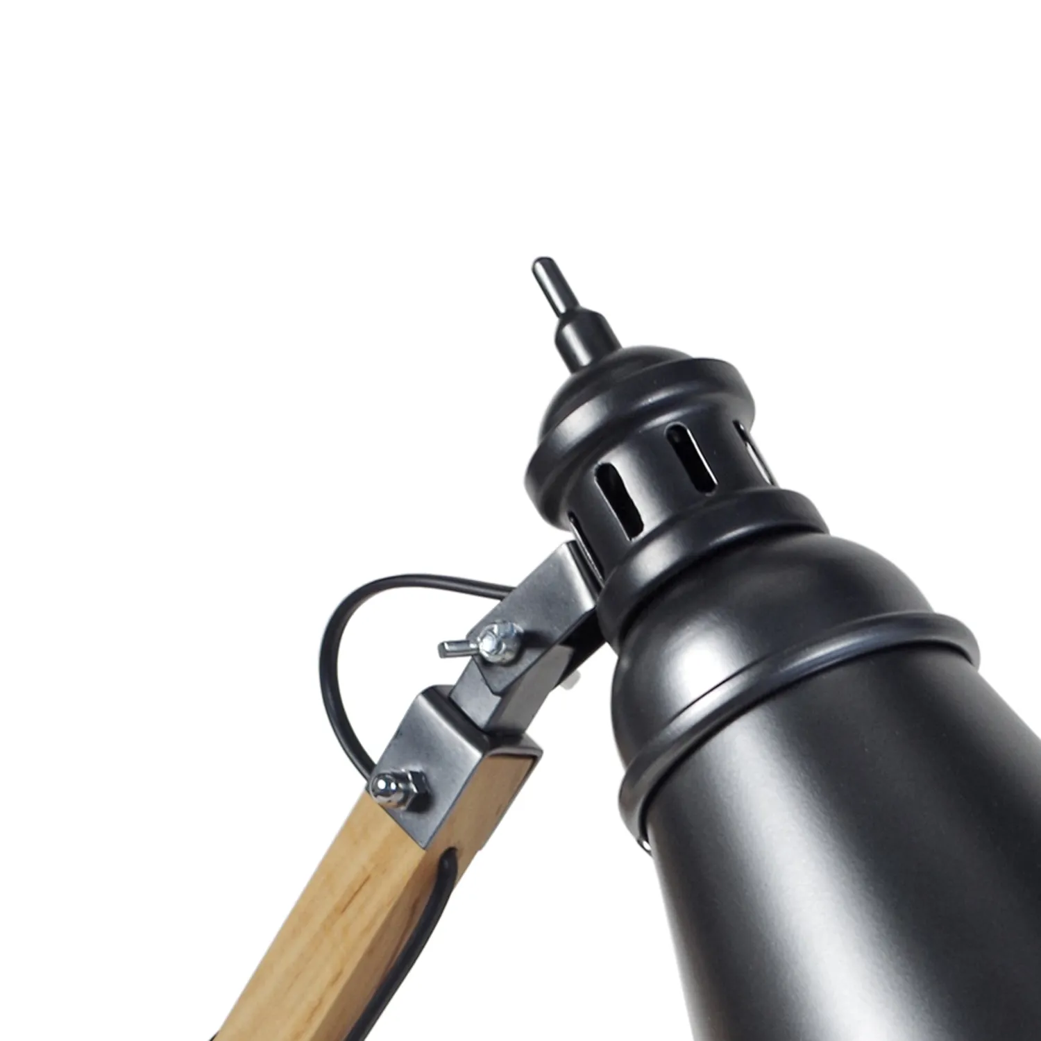 Tosel Iron lampada da tavolo snodabile nero 46x66cm