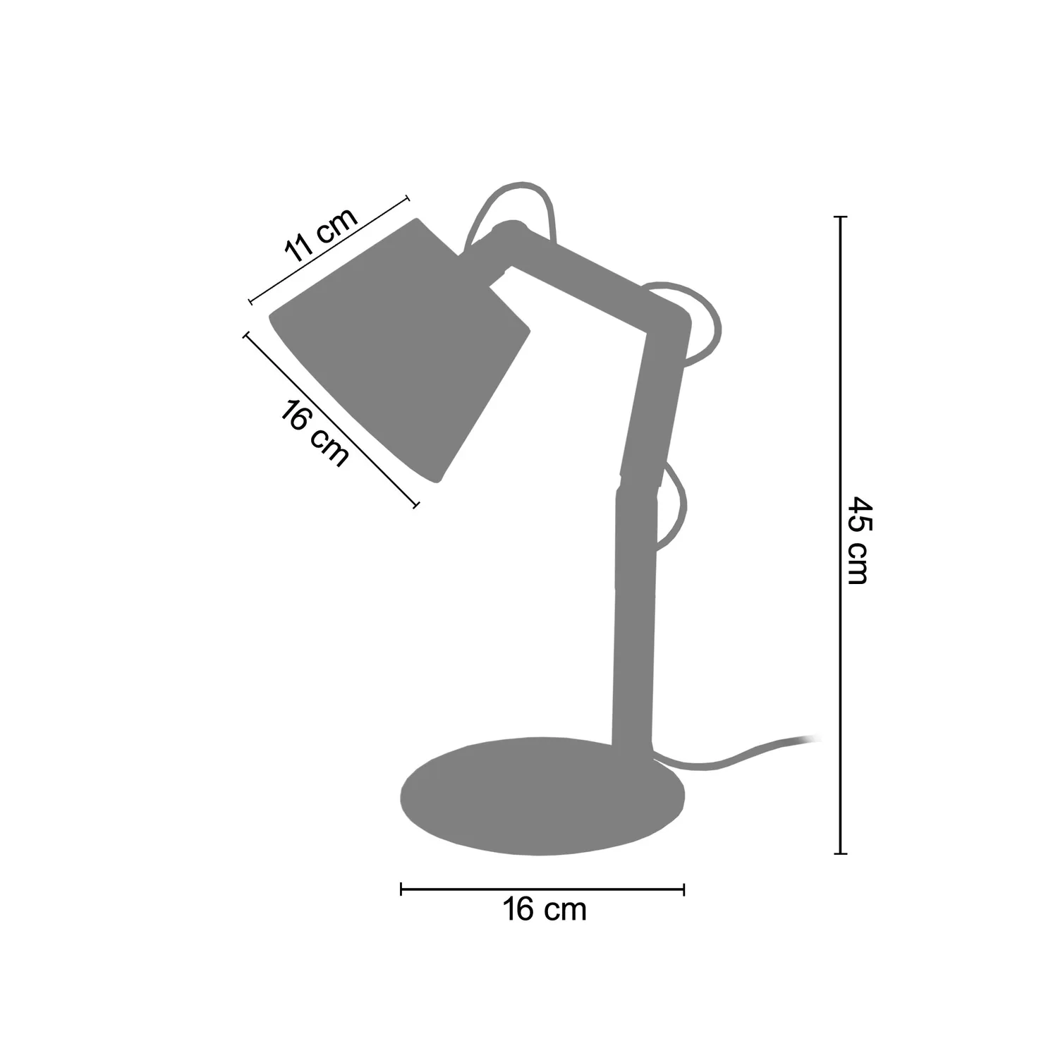 Tosel Freki lampada da tavolo naturale 45 cm legno