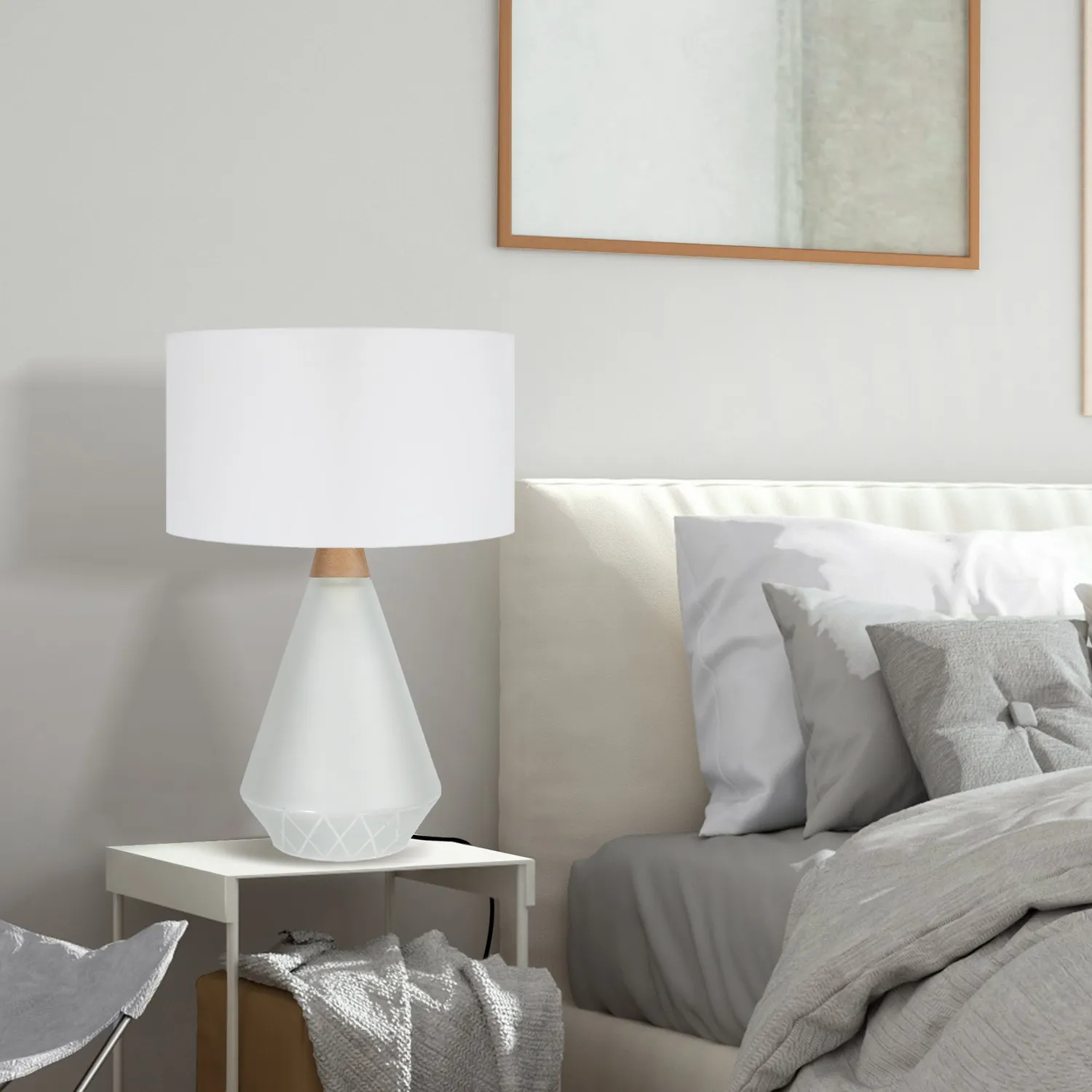 Tosel Kuopio lampada da tavolo vetro 35 cm