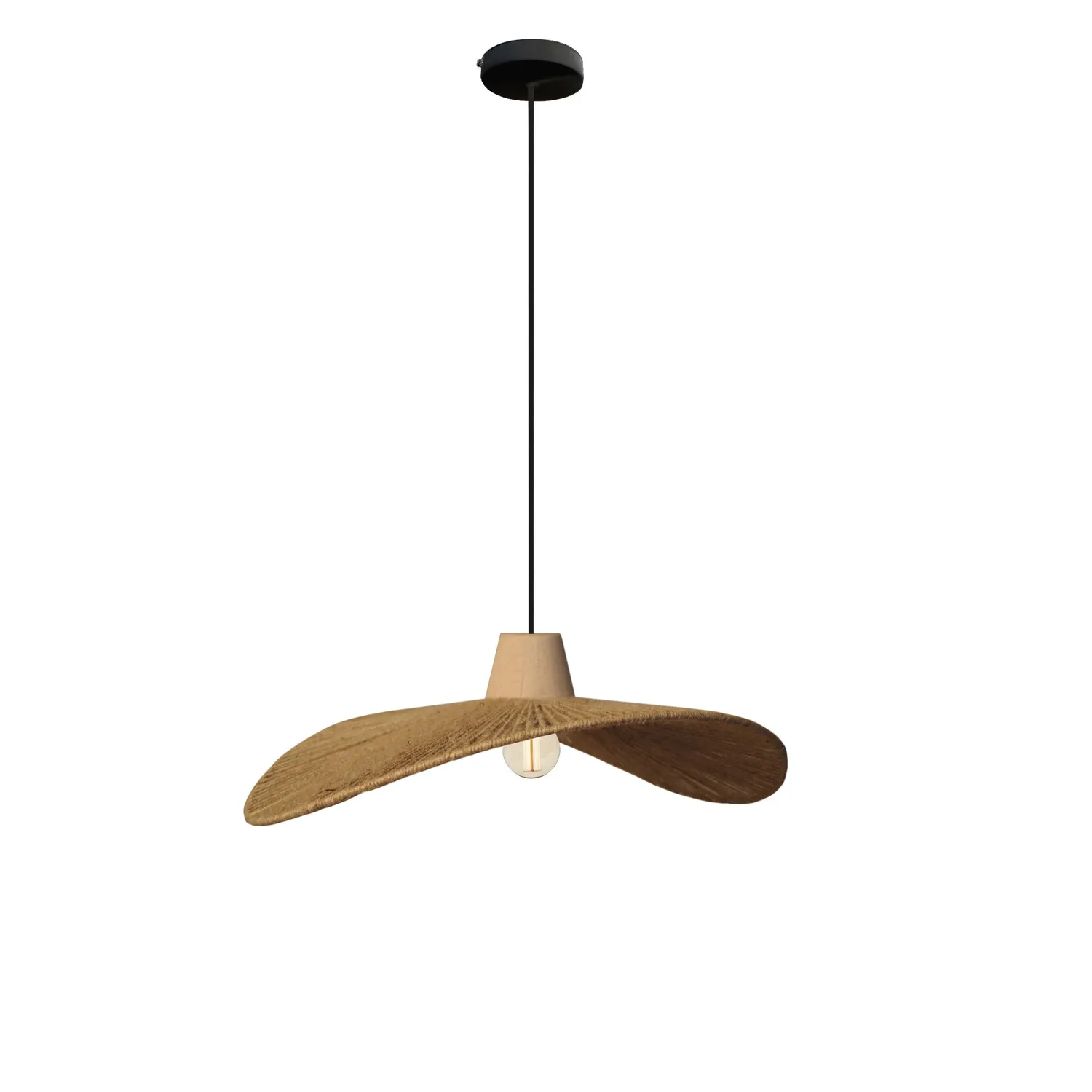 Tosel Lady Jane sospensione corda naturale 44cm E27