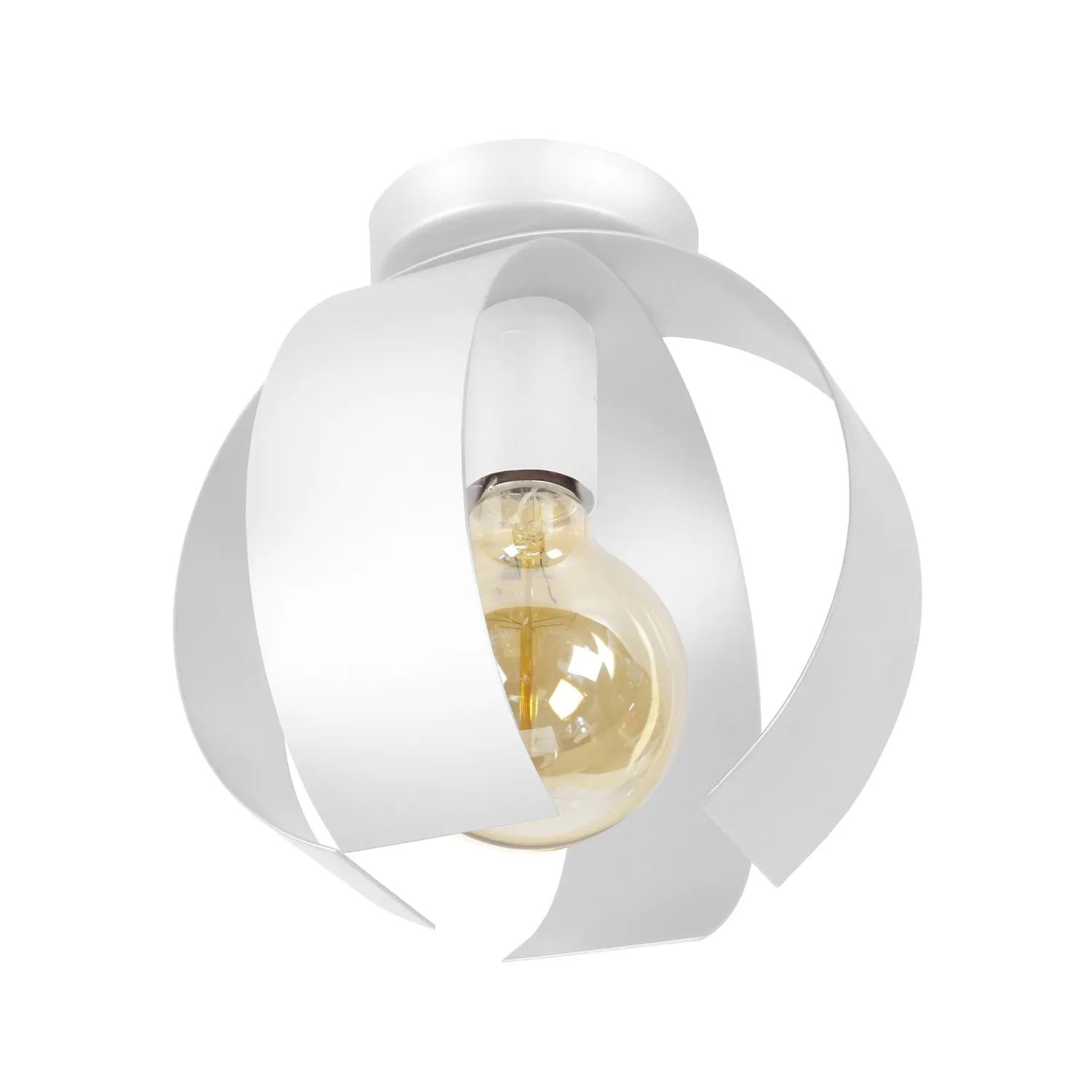 Tosel Malville plafoniera metallo bianco avorio 19 cm