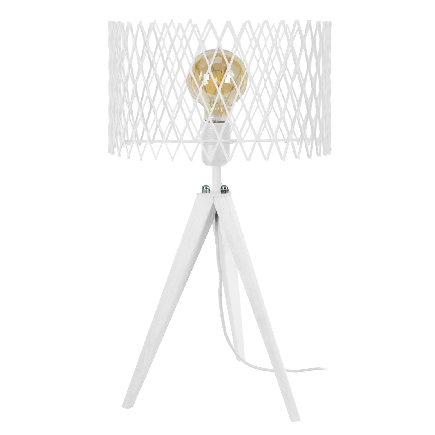 Tosel Aster lampada treppiede naturale nero 30x54cm