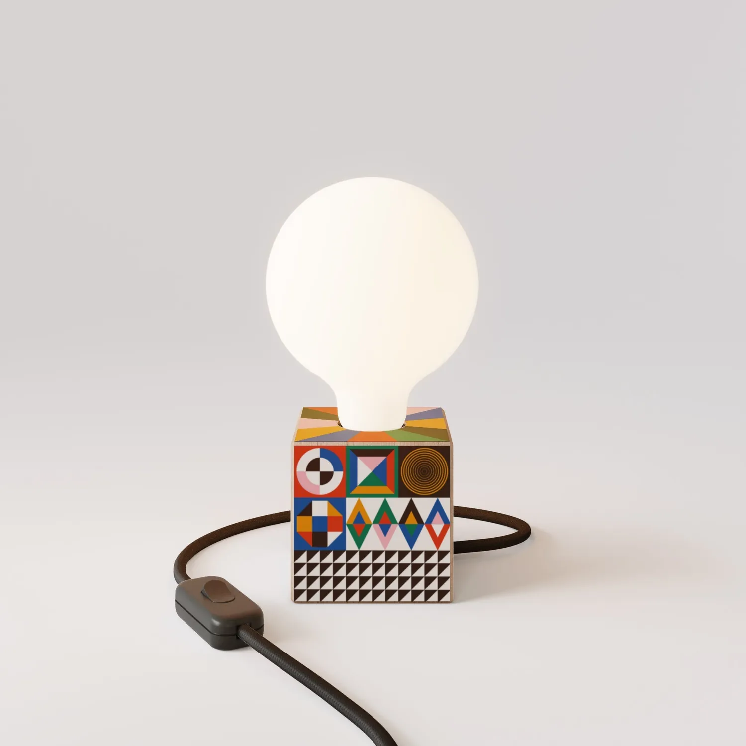 Creative Cables PosterLad Cubetto Lampada da Tavolo con Lampadina