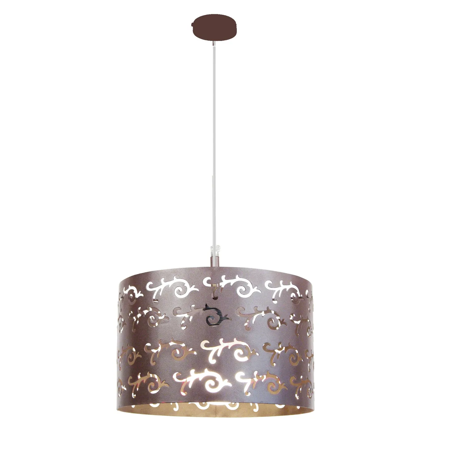 Tosel Lys sospensione metallo traforato nero 30x100 cm